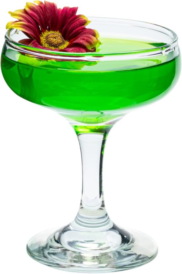 Cocktail Glasses, Set of 12  Glass, SMALL Champagne  Glasses, 5.2 Ounce Manhattan Glass For Cocktails, Classic Martini Glasses, Vintage Cocktail Cup, Sparkling Wine Saucers