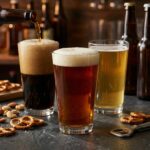 Beer Pint Glasses Set of 12,16 oz Drinking Glasses,Cocktail Glasses Made for Hot & Cold Beverages Mixing Glass & Highball Set of 6 for Homes, Pubs & More