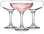 Glasses, 9.5 oz Vintage Martini Glass Set 6 Pcs, Unique Margarita Glass, Classic Cocktail Glassware, Bar Drinking Glasses Set for Cocktail, Wine, Champagne, Espresso & Gift